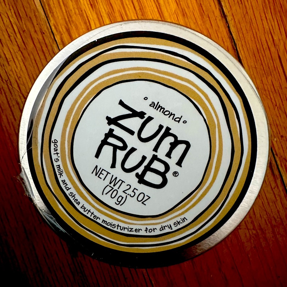 INDIGO WILD ZUM RUB body butter 2.5 Oz tin new unopened ALMOND